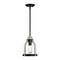 Westinghouse Pendant 60W Mini Cindy, Matte Black, Antique Ash Accents Clear Seeded Glass 6129700 - alternate 1